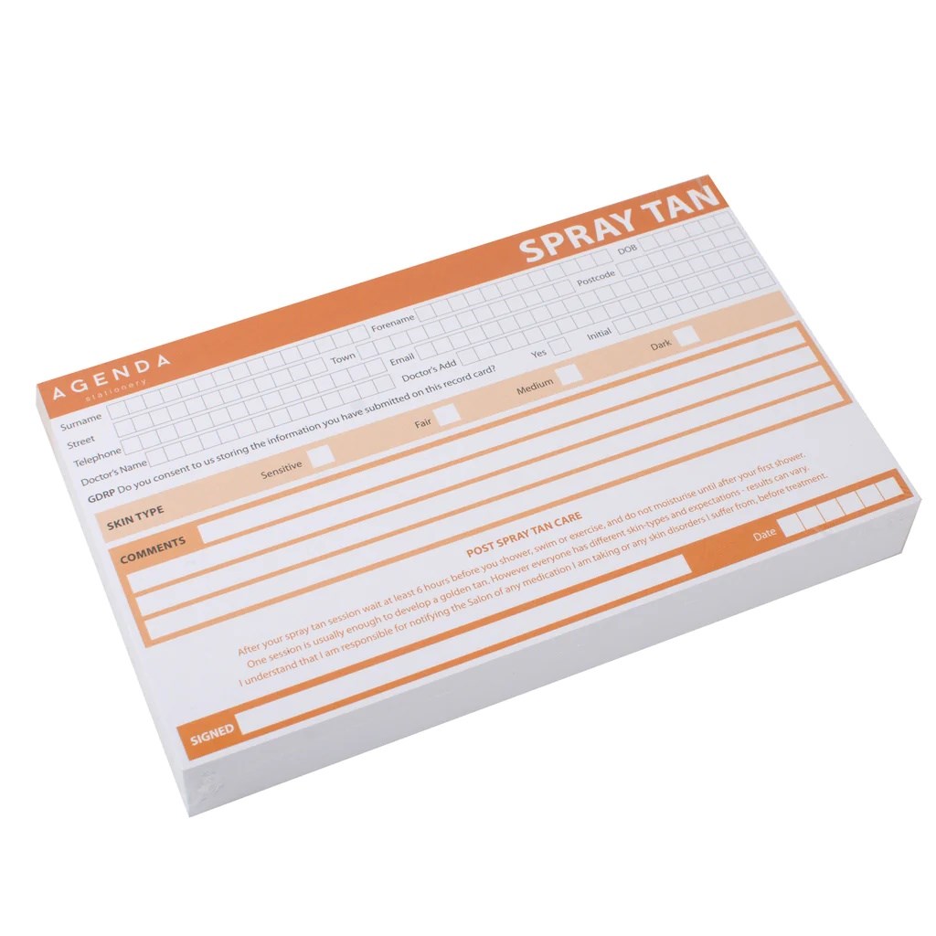 Record Cards - Spray Tan (100pcs)