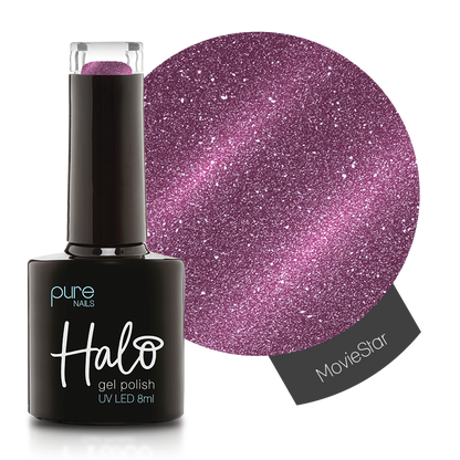 Pure Nails' glitter/cat eye gel polish in shade 'Movie Star'