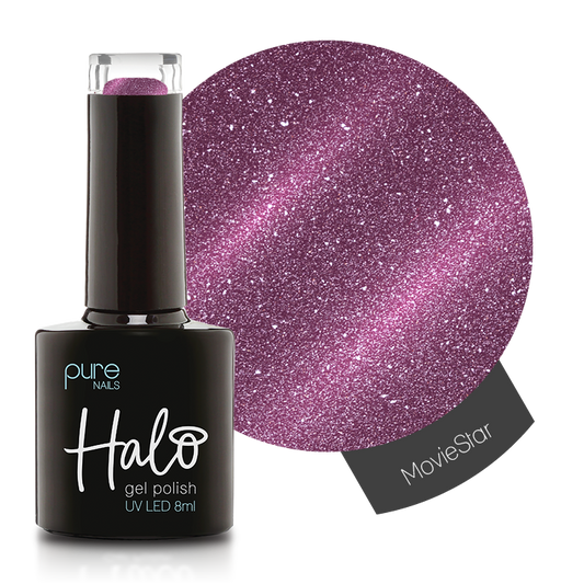 Pure Nails' glitter/cat eye gel polish in shade 'Movie Star'