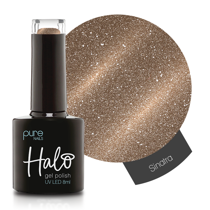 Pure Nails' winter gel nails collection 'Ho Ho Hollywood' in the glitter polish shade 'Sinatra' 