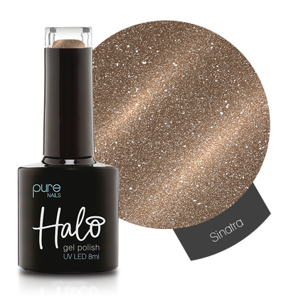 Pure Nails' winter gel nails collection 'Ho Ho Hollywood' in the glitter polish shade 'Sinatra' 