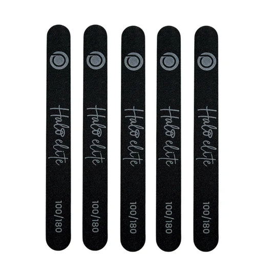 Halo Elite  Black Straight File 100/180 - 5 pack