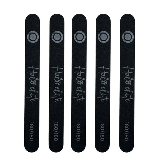 Halo Elite  Black Straight File 180/180 - 5 pack