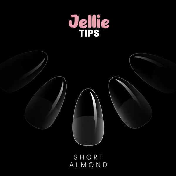 Halo Jellie Nail Tips Almond  Short, Sizes 0-11, 120 Mixed Sizes