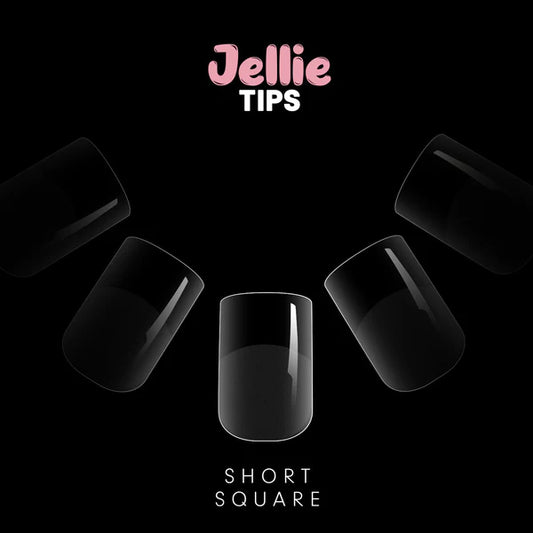 Halo Jellie Nail Tips Short Square, Sizes 0-11, 120 Mixed Sizes