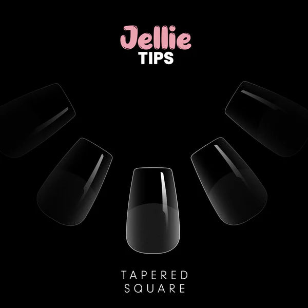 Halo Jellie Nail Tips Tapered Square, Sizes 0-11, 480 Mixed Sizes